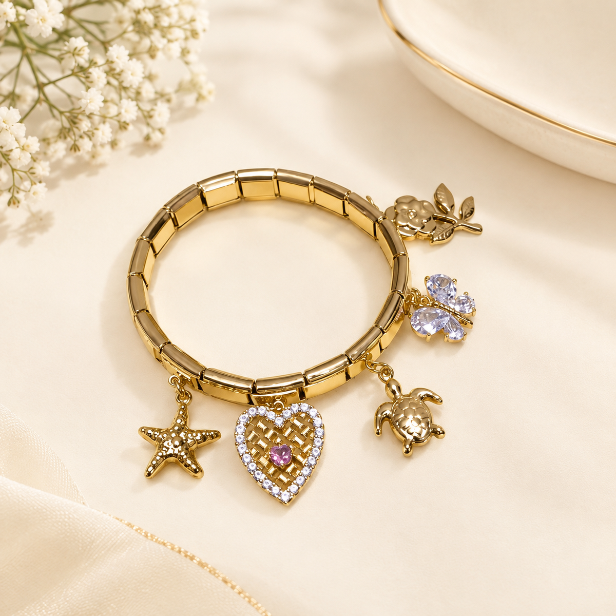 Anti-Tarnish Charm Bracelet