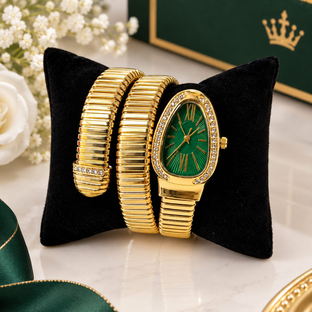 Anti Tarnish Gold Braclet Snake Watch
