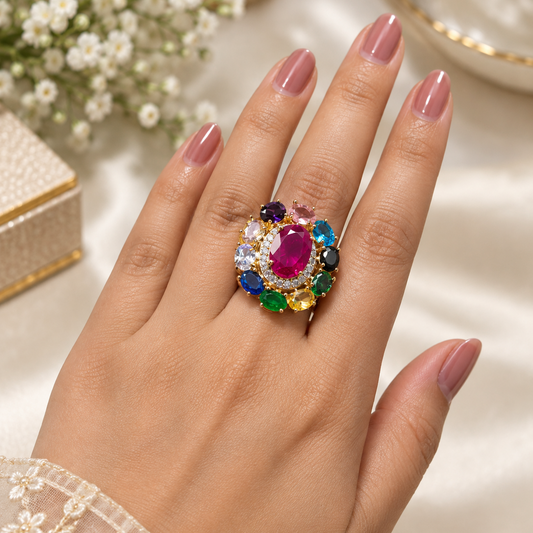Navratna Adjustable Ring